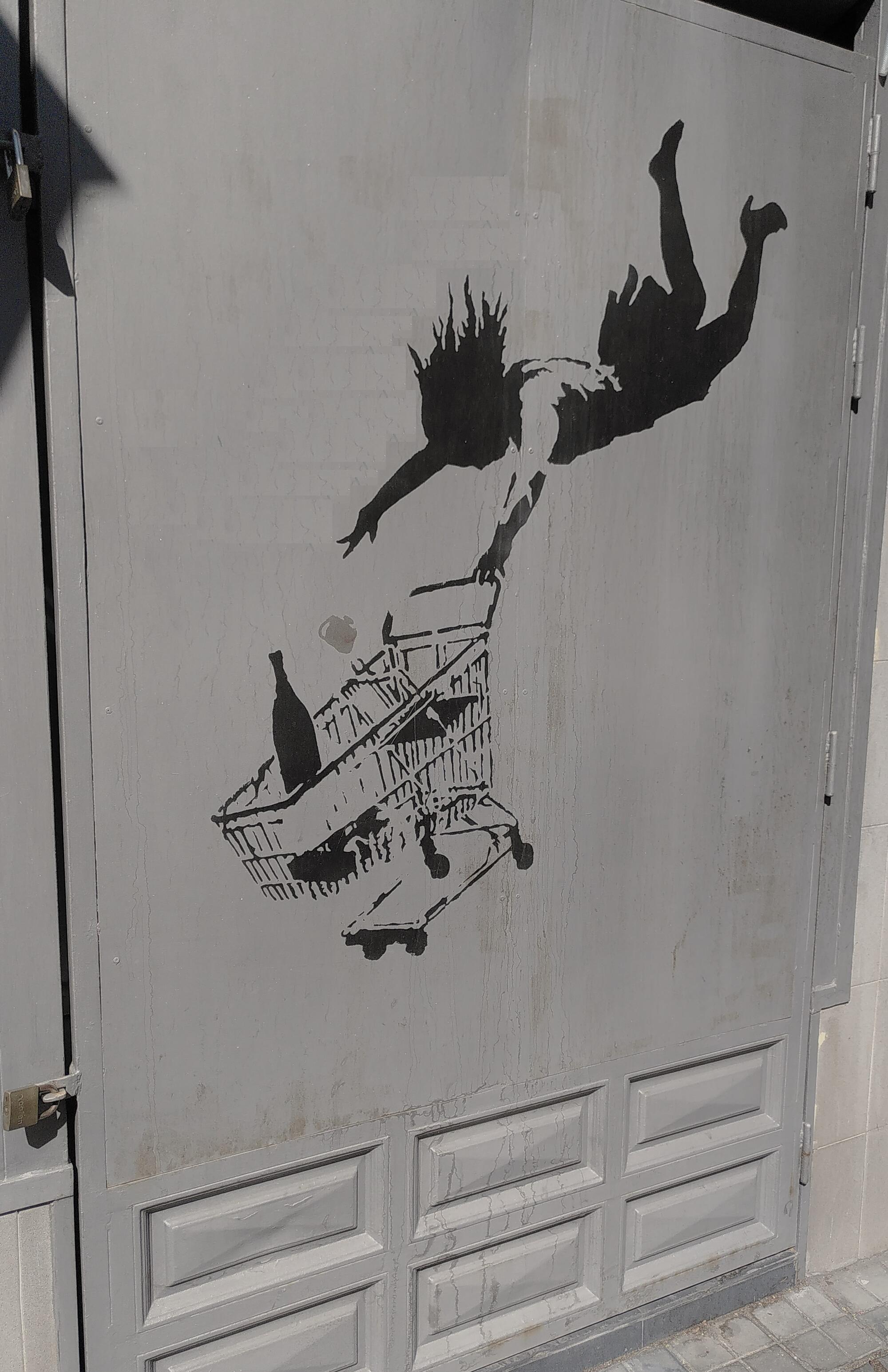 Réplica de Banksy en Vallecas