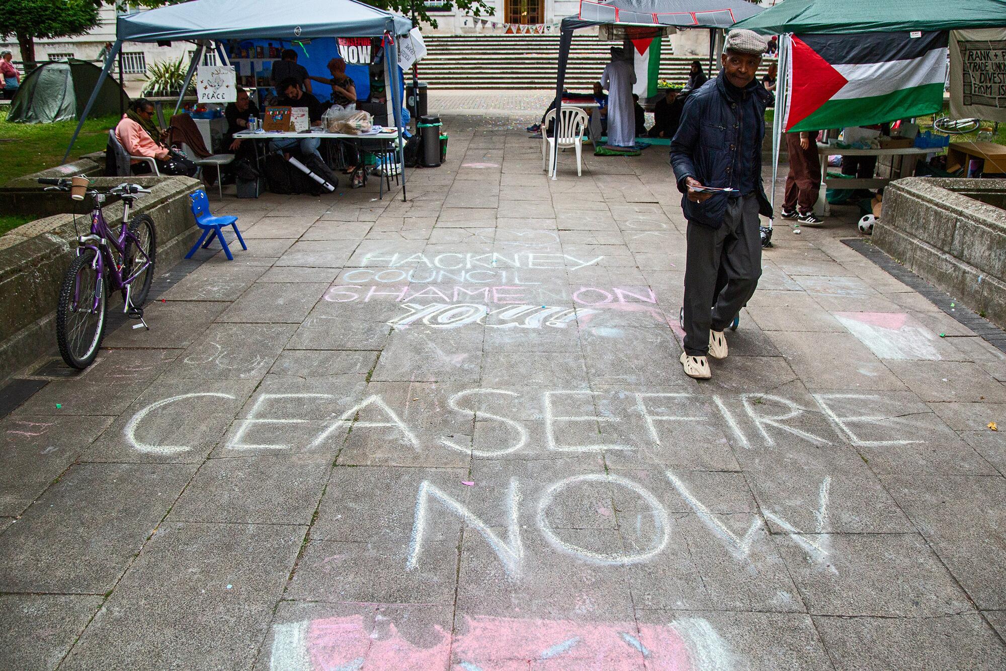 Acampada Palestina Hackney en Londres